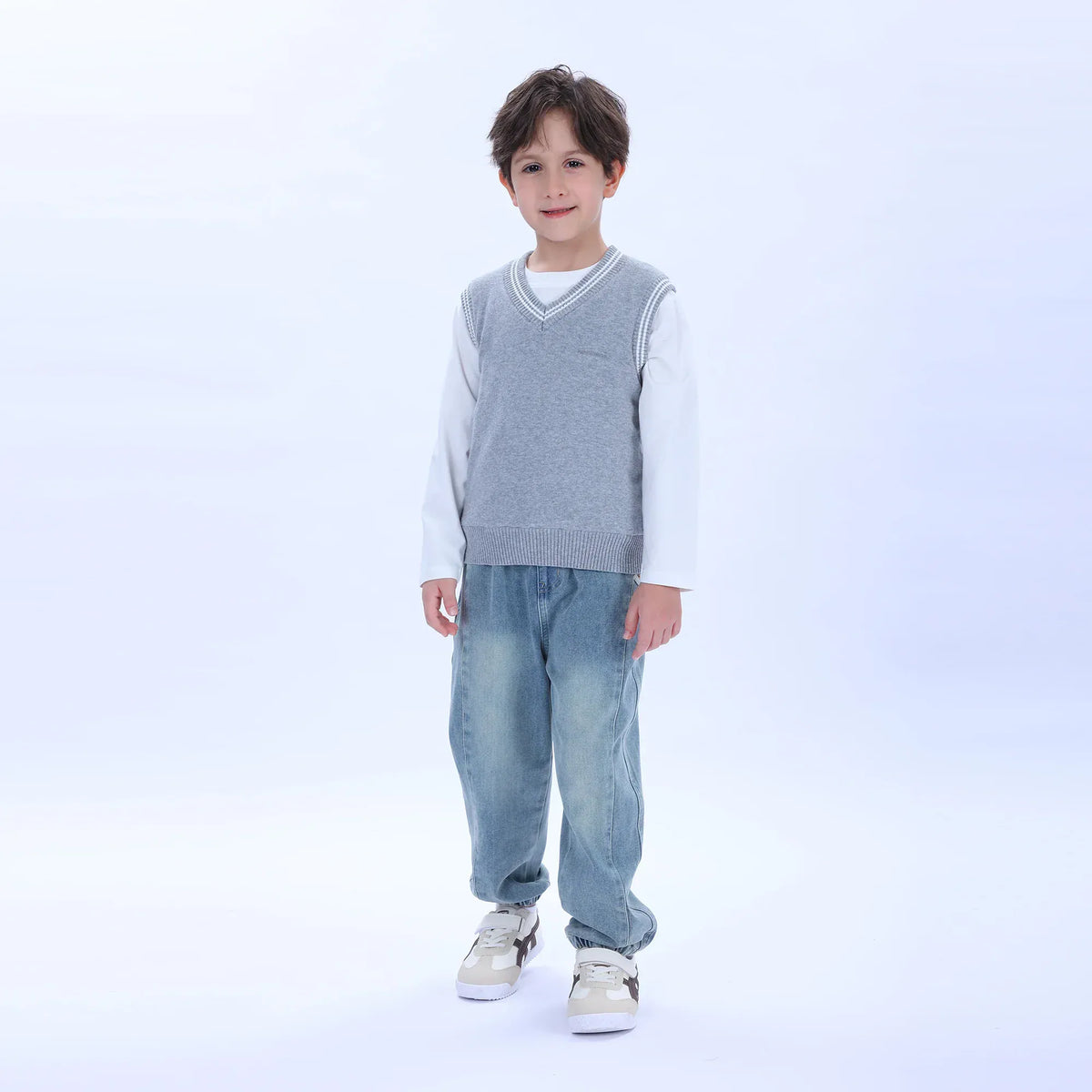 Casual Printed Waistcoat for Boys Image