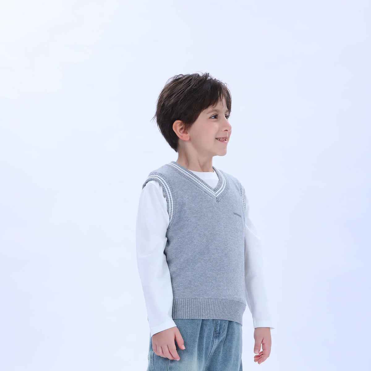 Casual Printed Waistcoat for Boys Image