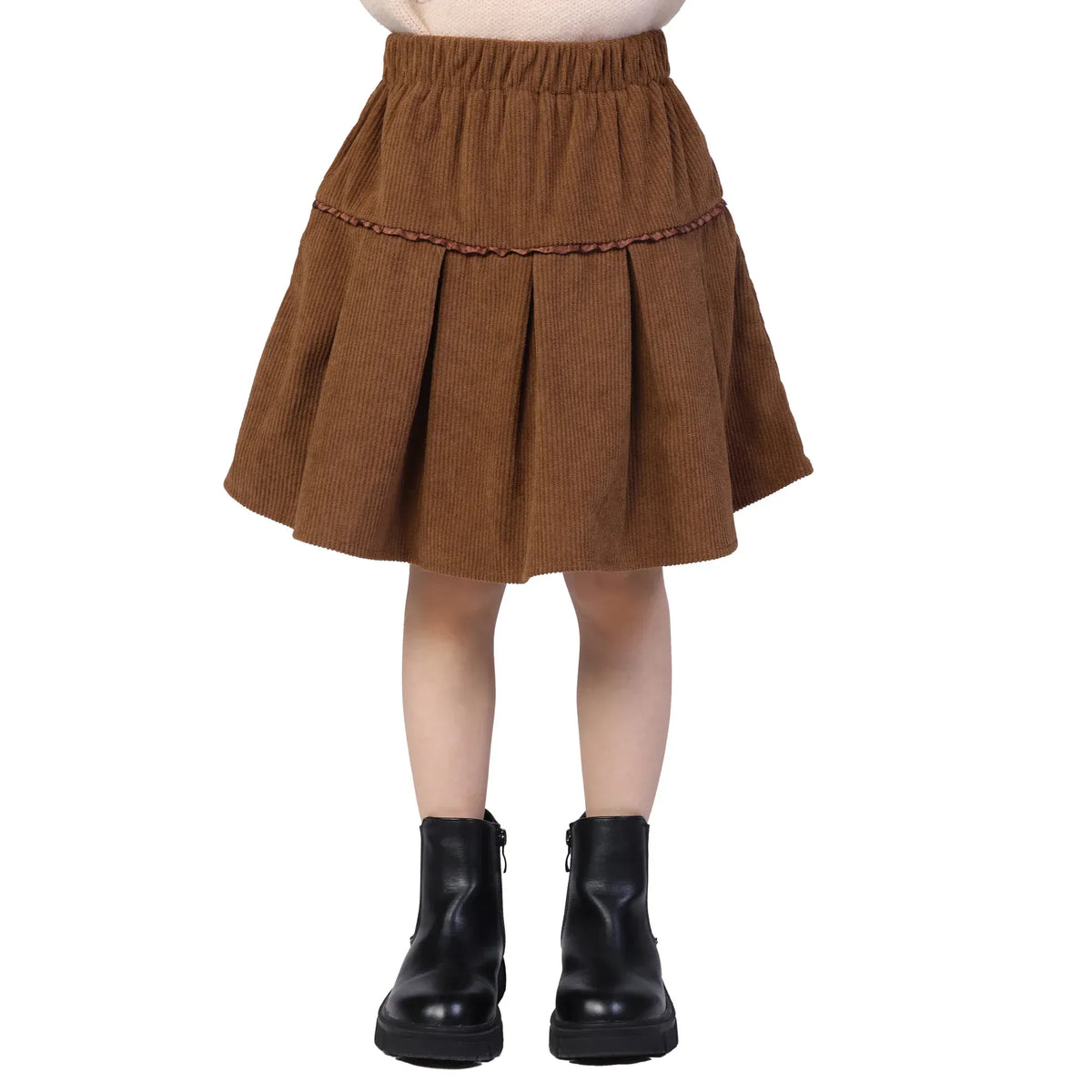 Coffee Plain Classic Skirt for Girls Image