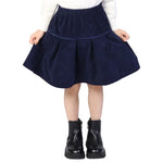 Navy Plain Classic Skirt for Girls Image