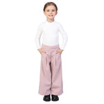 Light Pink Plain Classic Pants for Girls Image