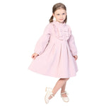 Light Pink Solid Classic Dress for Girls Image