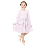 Light Pink Checked Classic Dress for Girls Image