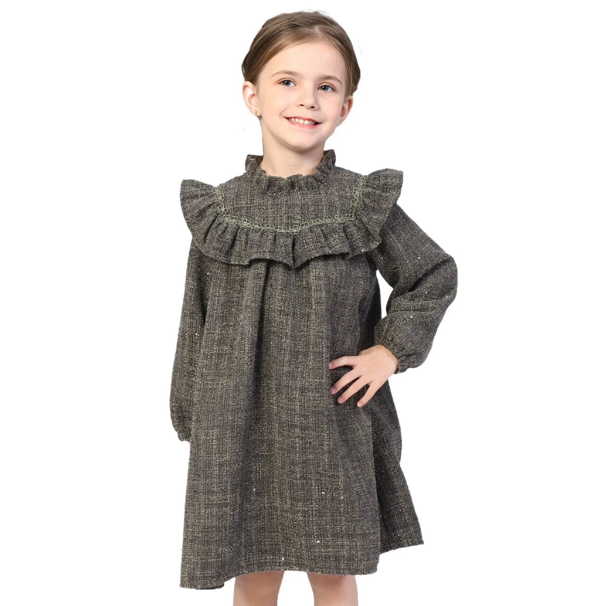 Checked Classic Dress for Girls Image