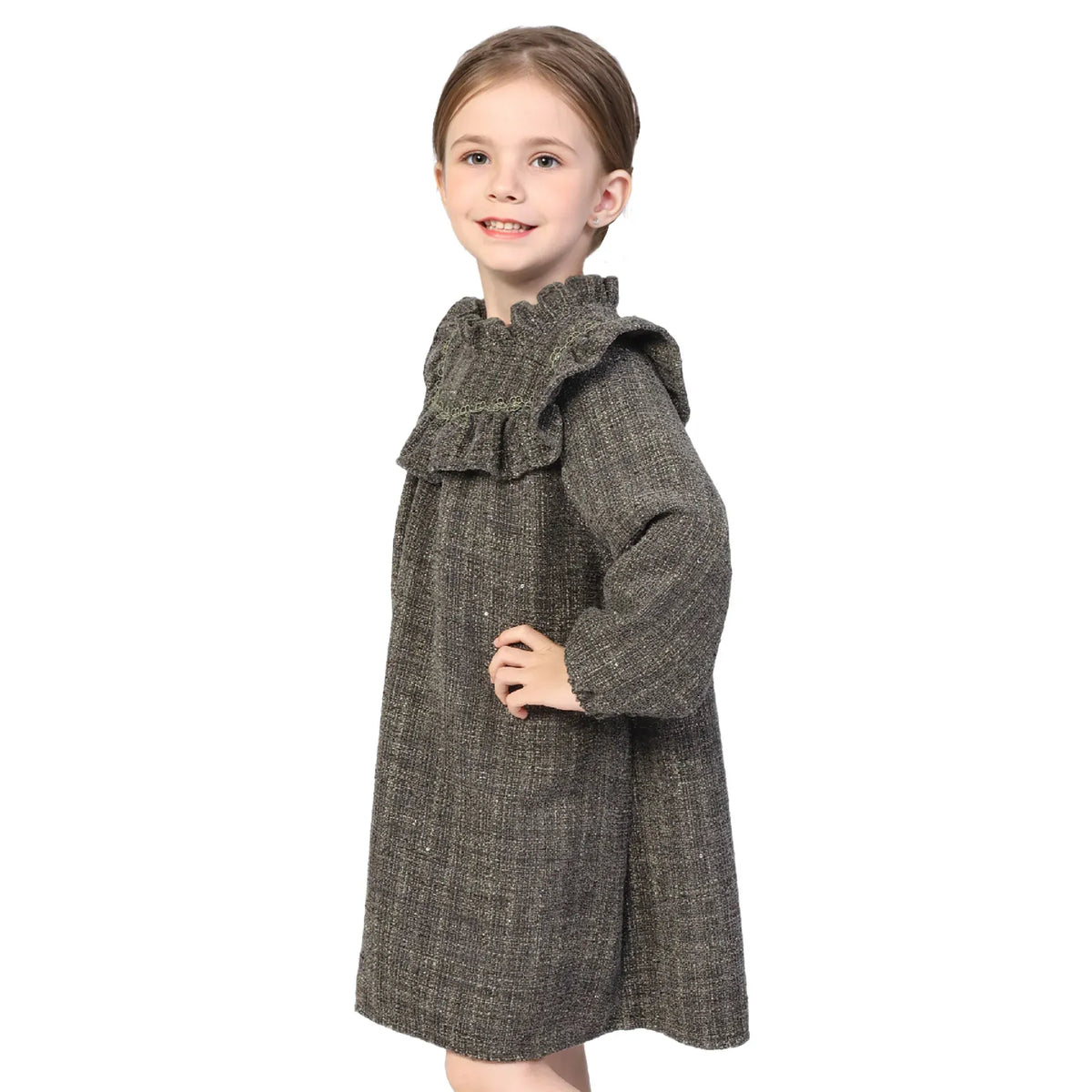 Checked Classic Dress for Girls Image
