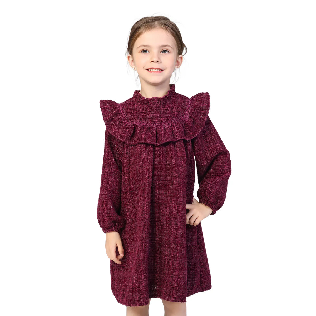 Checked Classic Dress for Girls Image