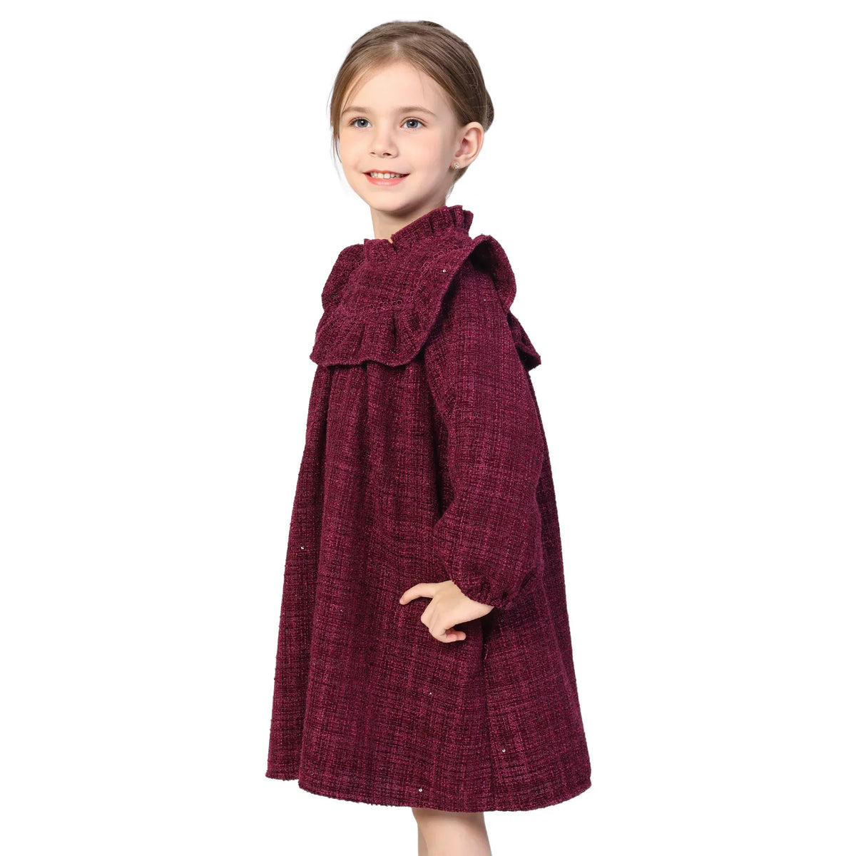 Checked Classic Dress for Girls Image