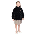 Black Solid Classic Jacket for Girls Image
