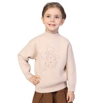 Embroidery Classic Sweater for Girls Image