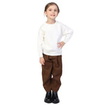 Off White Floral Classic Sweater for Girls Image