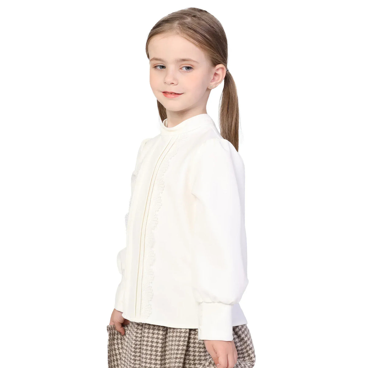 Plain Classic Blouse for Girls Image