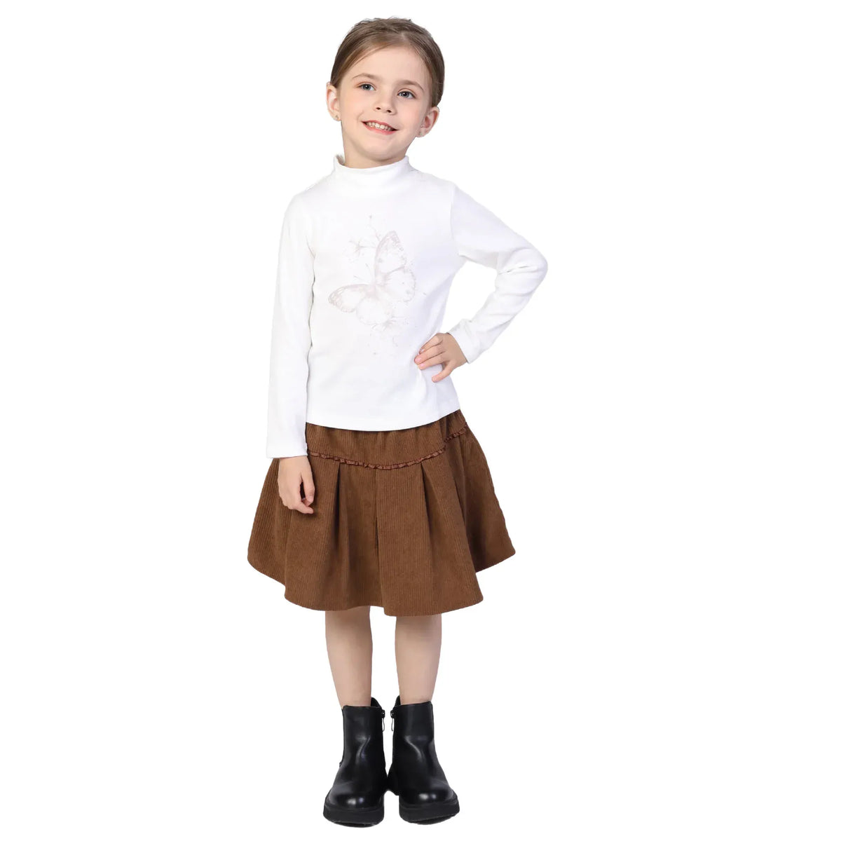 Off White Printed Classic T.Shirt for Girls Image