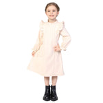 Beige Quilting Classic Dress for Girls Image