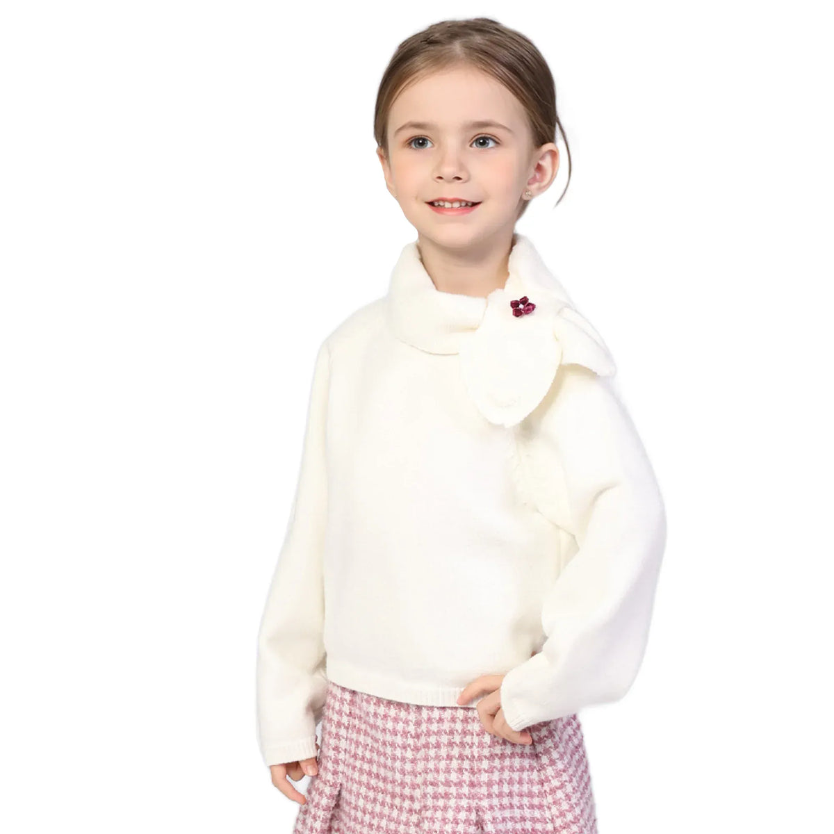 Floral Classic Sweater for Girls Image