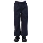 Navy Plain Classic Pants for Girls Image