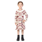 Light Purple Red Checked Classic Dress for Girls Image