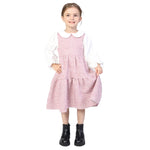Light Purple Red Checked Classic Dress for Girls Image