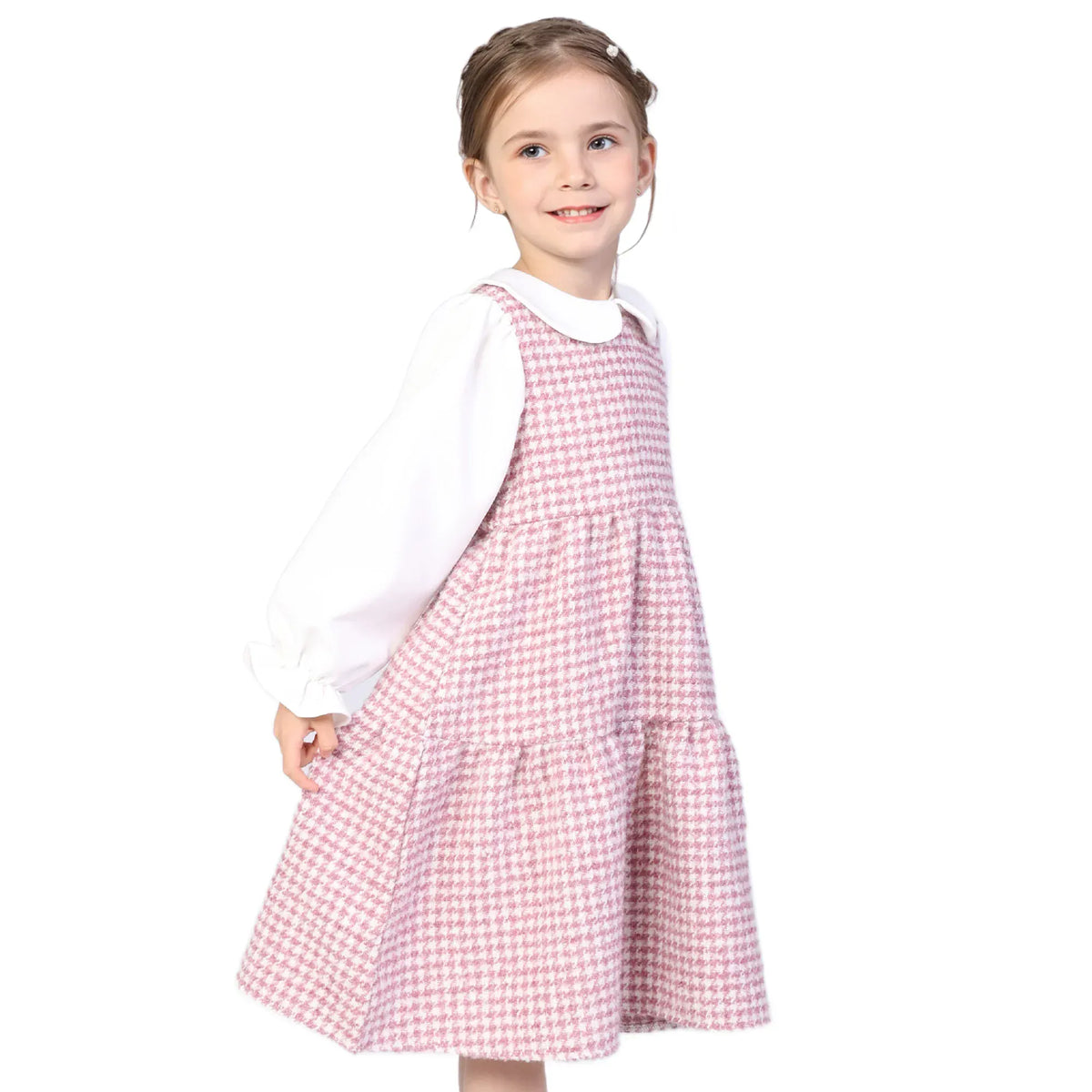 Checked Classic Dress for Girls Image