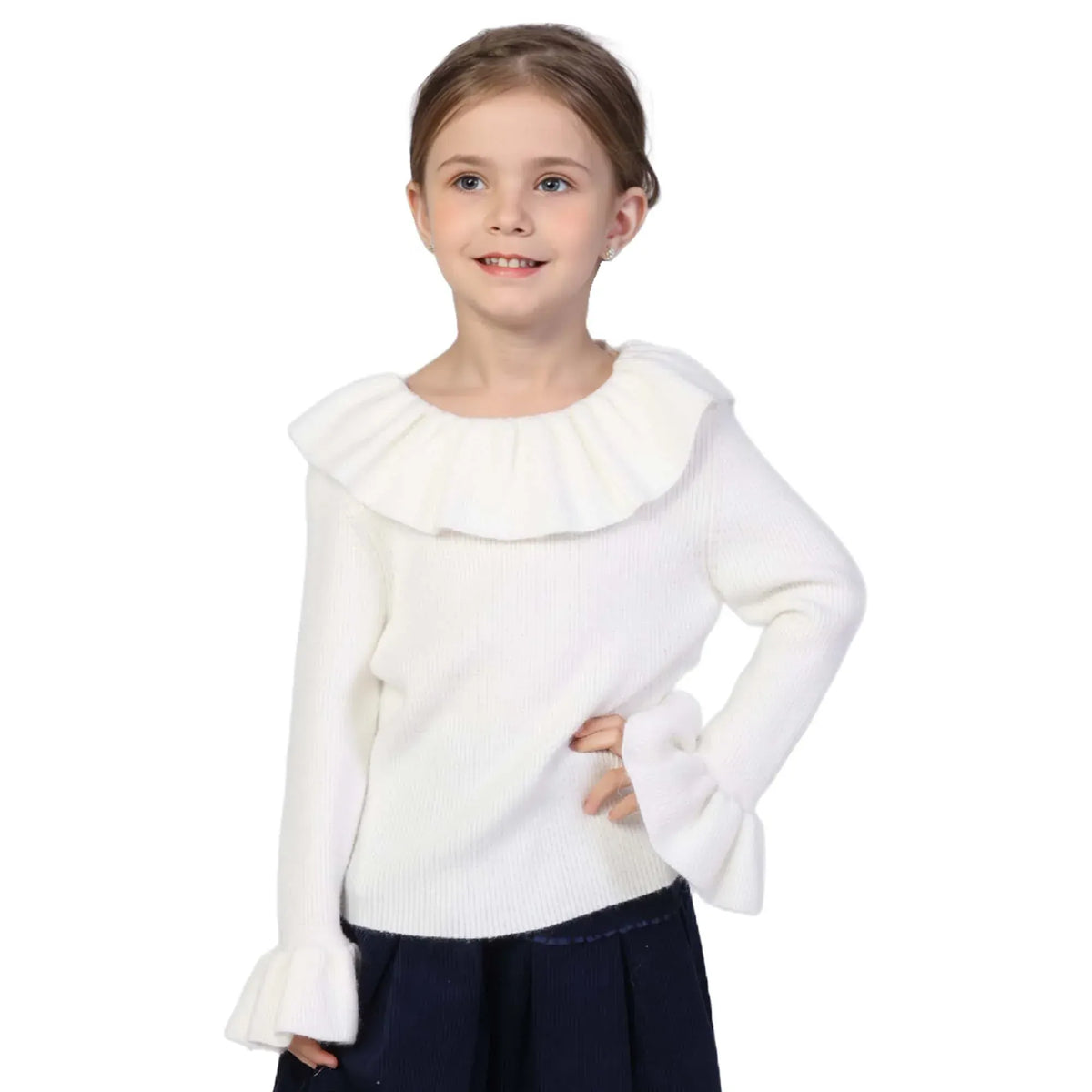 Plain Classic Sweater for Girls Image