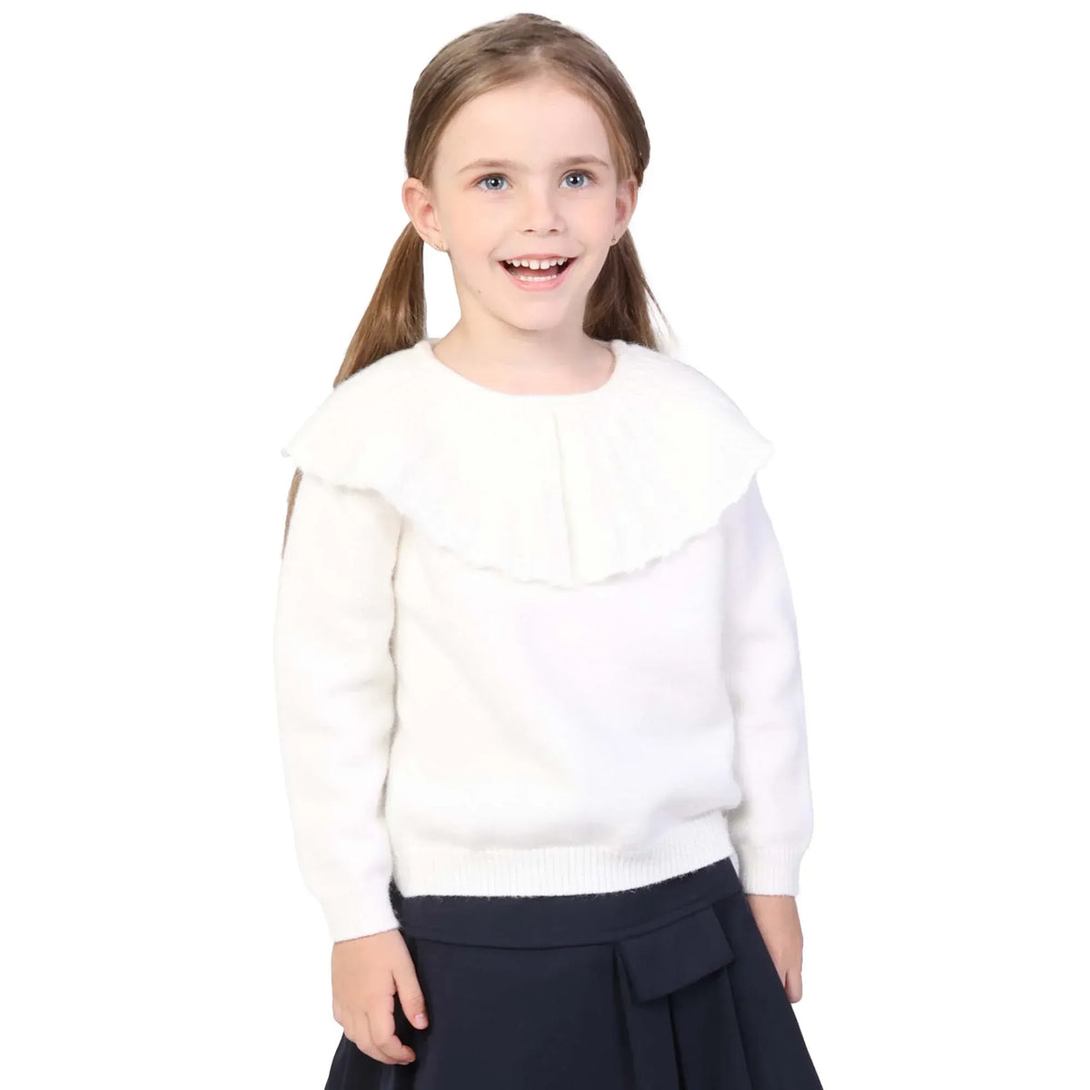 Plain Classic Sweater for Girls Image