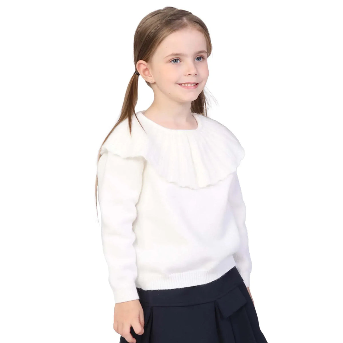 Plain Classic Sweater for Girls Image