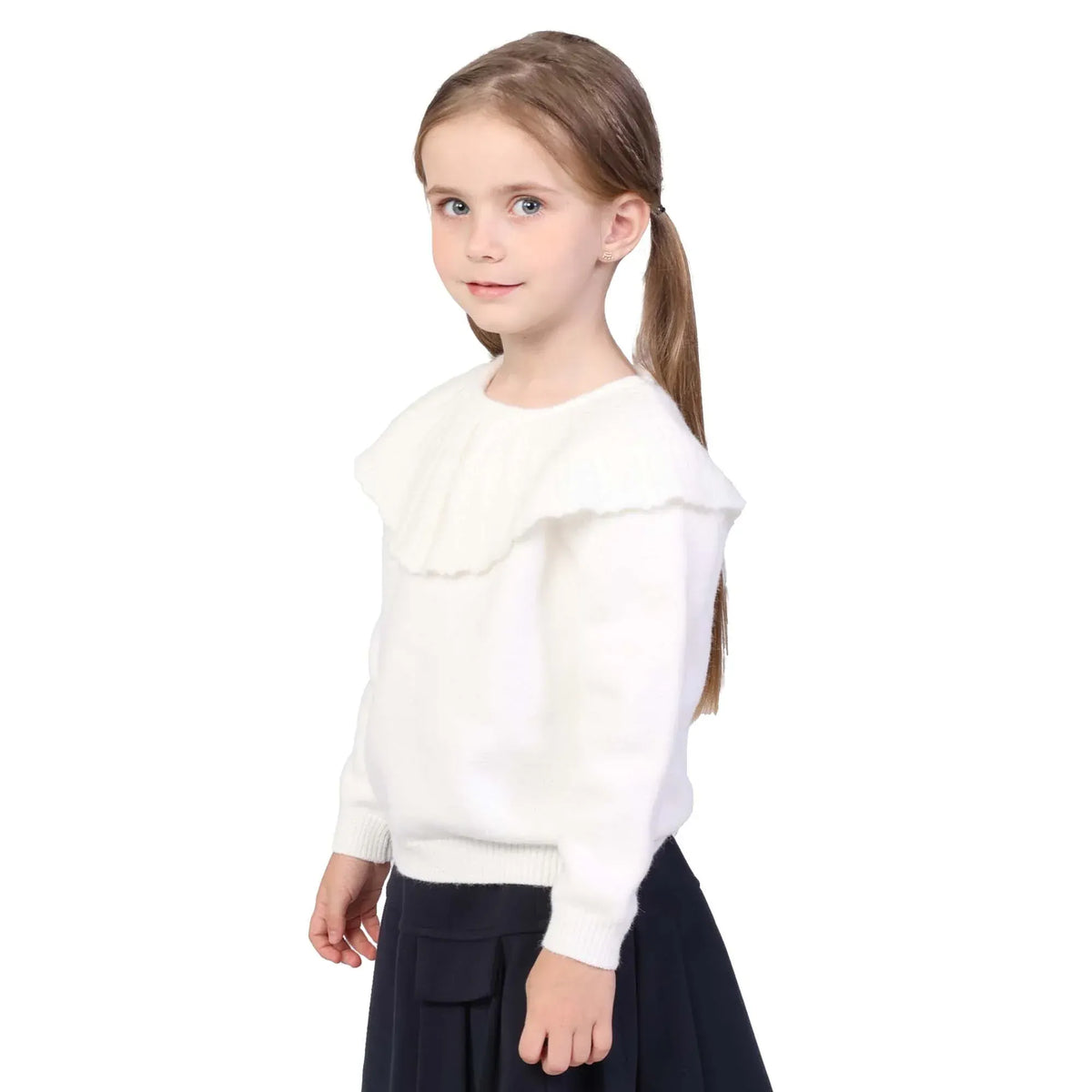 Plain Classic Sweater for Girls Image