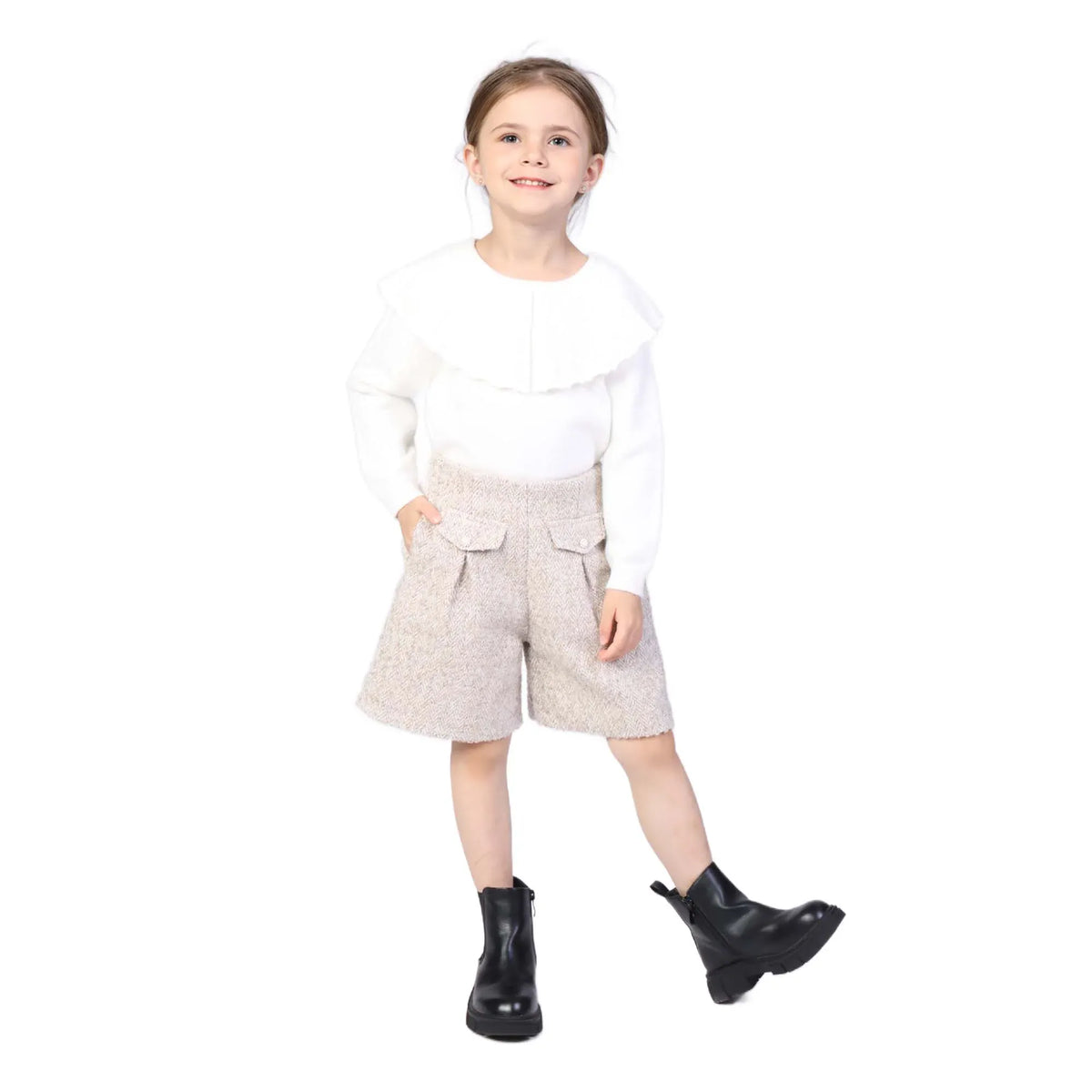 Solid Classic Shorts for Girls Image