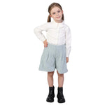 Lake Blue Solid Classic Shorts for Girls Image
