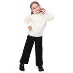 Off White Jacquard Classic Sweater for Girls Image