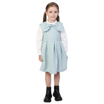 Light Blue Plain Classic Dress for Girls Image