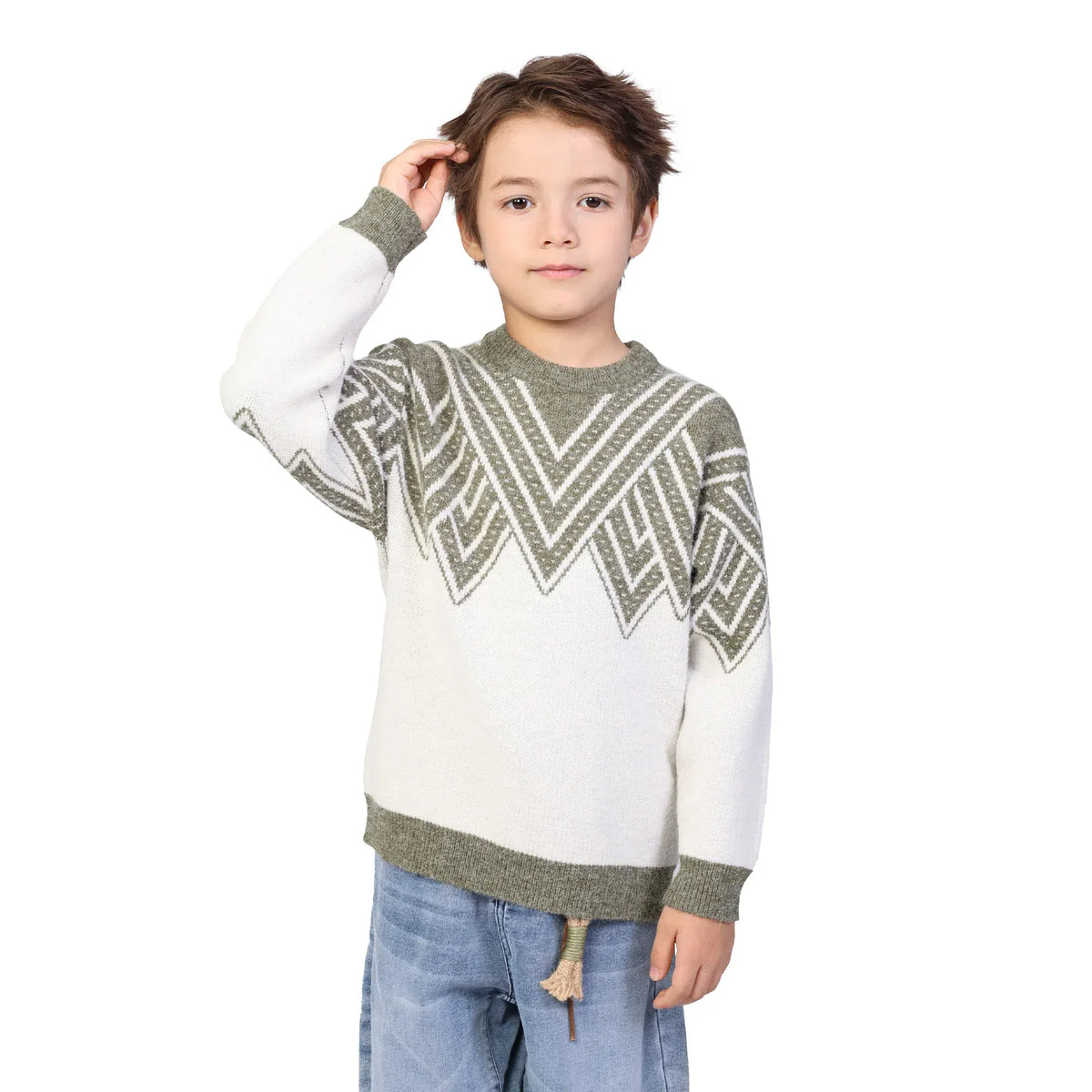 Color-Blocked Classic Pullover for Boys Image