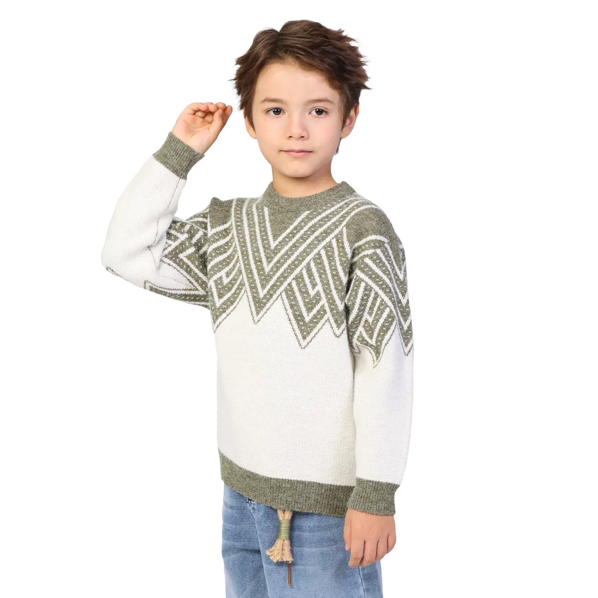 Color-Blocked Classic Pullover for Boys Image