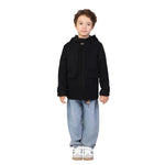 Black Plain Classic Jacket for Boys Image