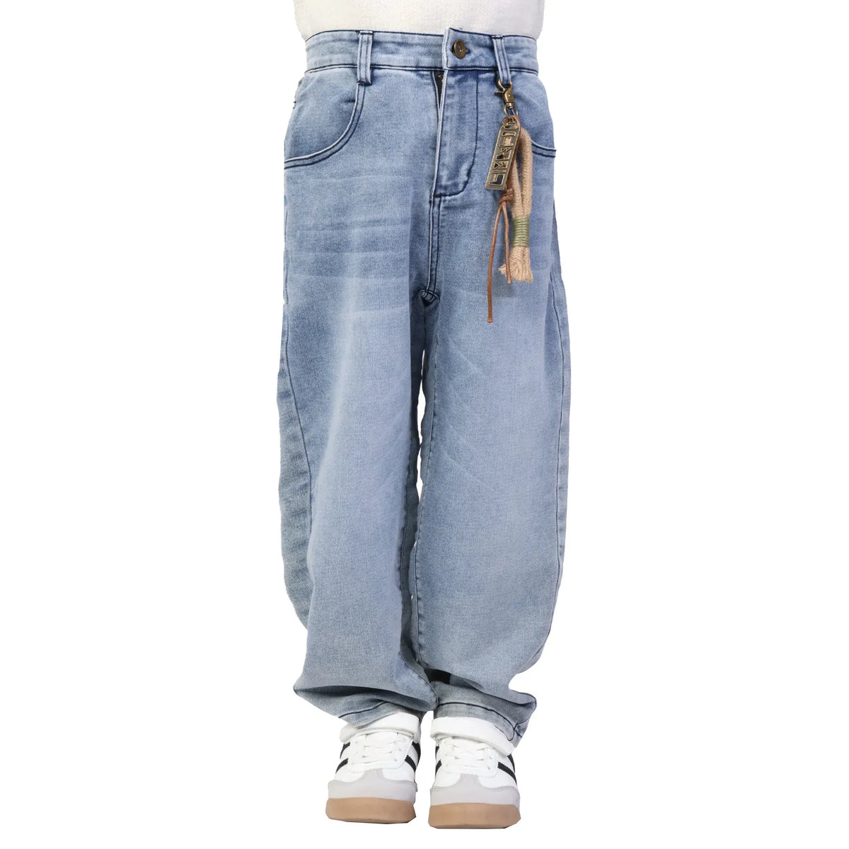 Washed Jeans Classic Pants for Boys Image