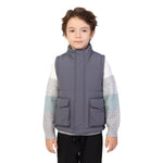 Dark Grey Plain Classic Waistcoat for Boys Image