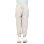 Light Grey Beige Plain Classic Pants for Boys Image