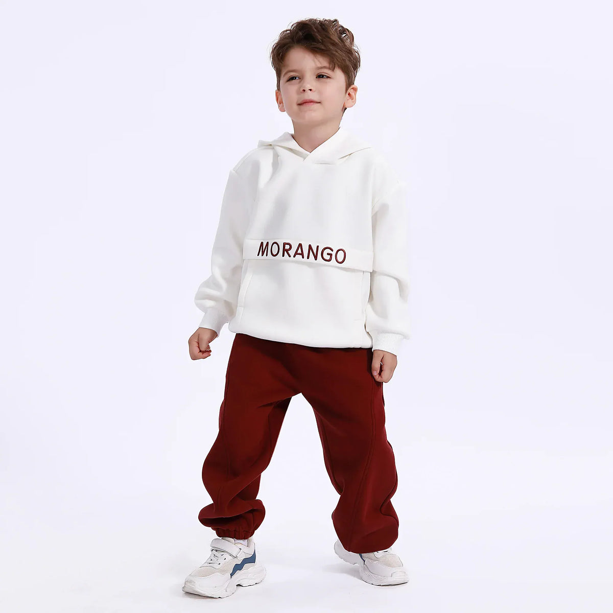 Maroon Casual Plain Pants for Boys Image