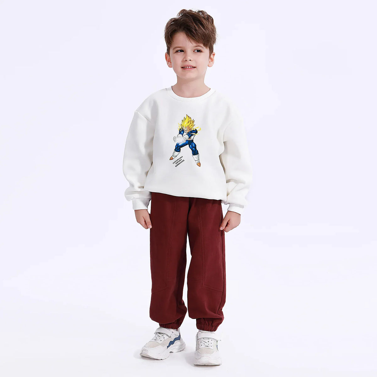 Off White Casual Printed Sweatshirt for Boys Image