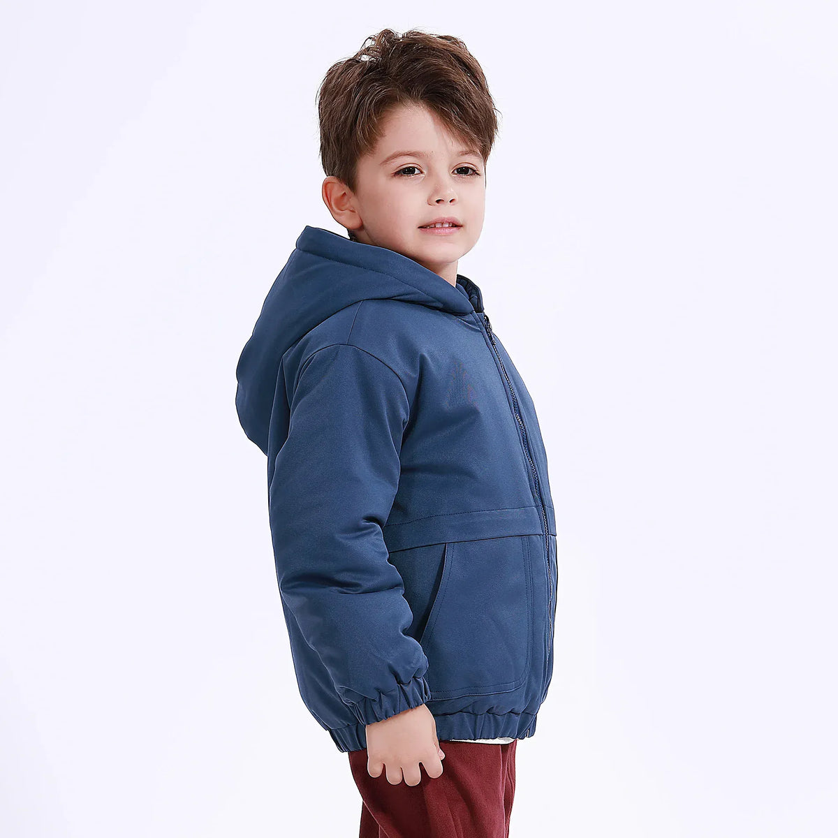 Casual Plain Jacket for Boys Image