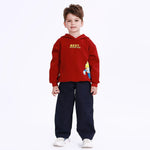 Navy Casual Plain Pants for Boys Image