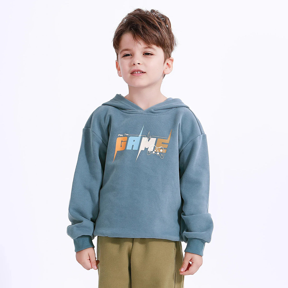 Casual Printed Hoodie for Boys Image