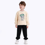 Beige Casual Printed Sweatshirt for Boys Image