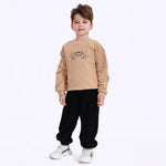 Khaki Casual Printed Sweatshirt for Boys Image
