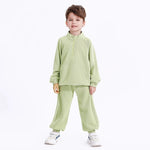 Grey Green Casual Embroidery Pants for Boys Image