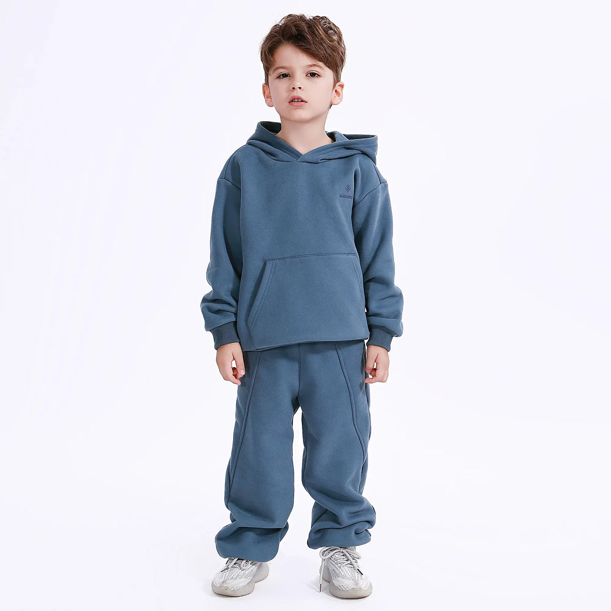 Blue Casual Plain Pants for Boys Image