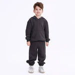 Dark Grey Casual Plain Pants for Boys Image