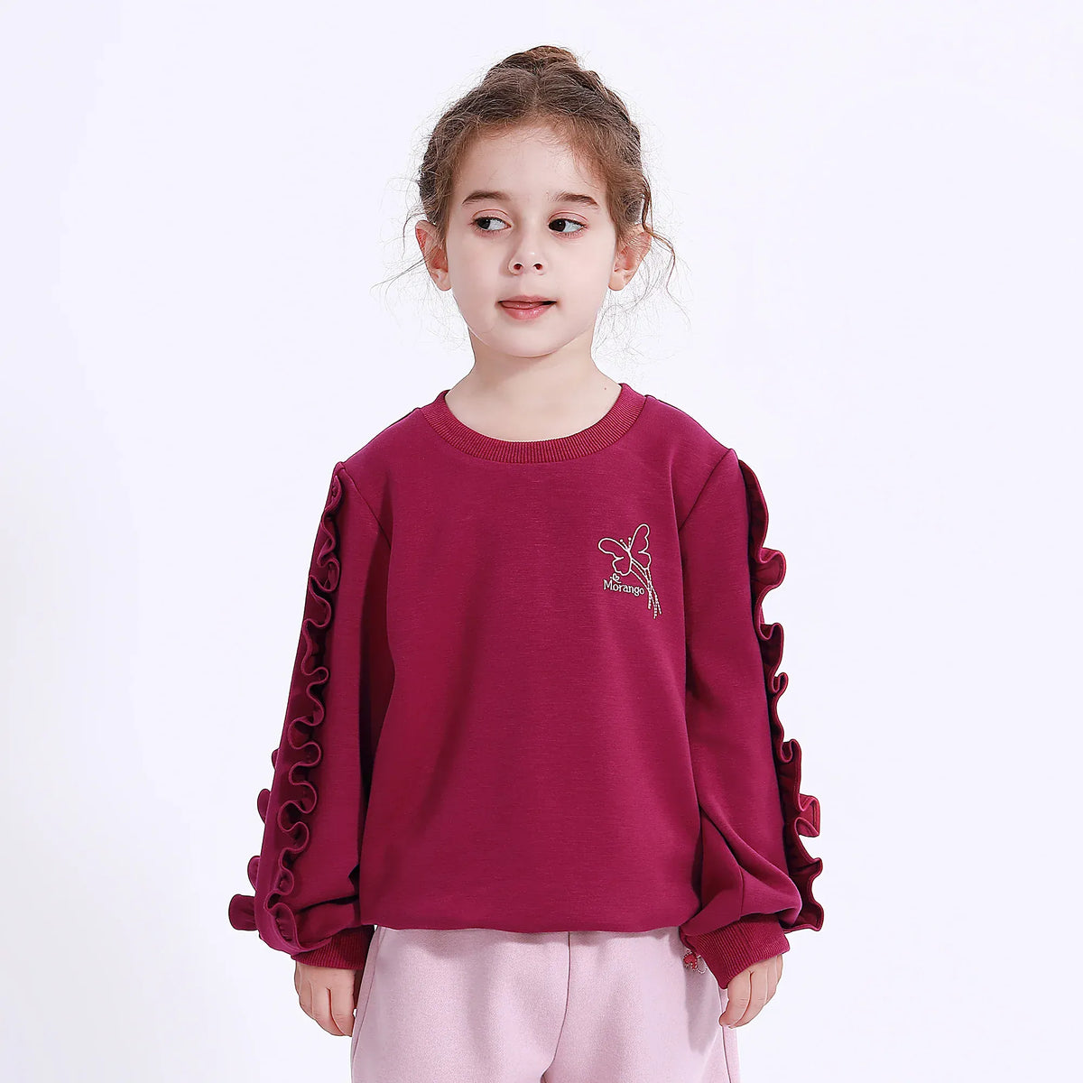 Casual Embroidery Sweatshirt for Girls Image