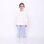 Off White Casual Floral Blouse for Girls Image