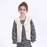 Casual Solid Waistcoat for Girls Image