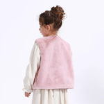 Casual Solid Waistcoat for Girls Image